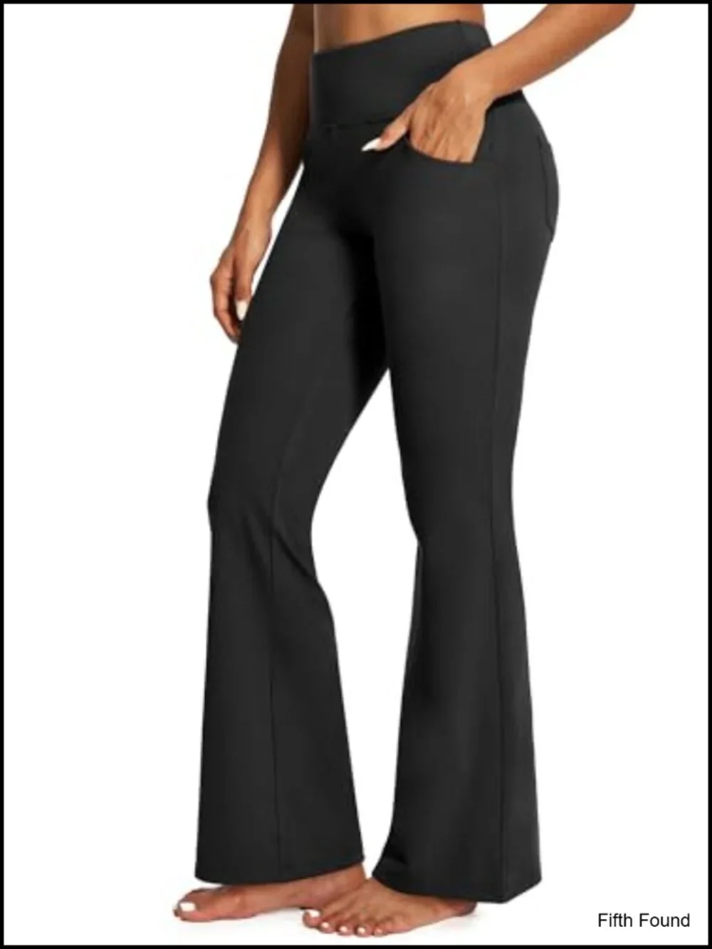 Wide Leg High Waist Bootcut Yoga Pants with Pockets Tummy Control Flare Leggings